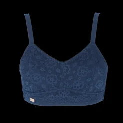 Aline Flower Small Cup BH - Mørk blå*Careless New