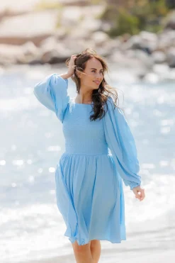 Anna Solid kjole -*Careless Clearance