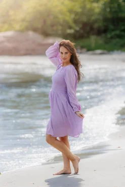 Anna Solid kjole -*Careless Fashion