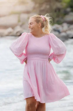 Anna Solid kjole -*Careless Outlet