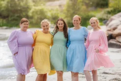 Anna Solid kjole -*Careless Sale