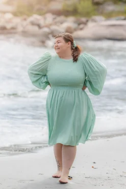 Anna Solid kjole -*Careless Sale