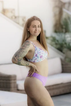 Bali bikinitopp - Lilla - Flowerpower*Careless Outlet