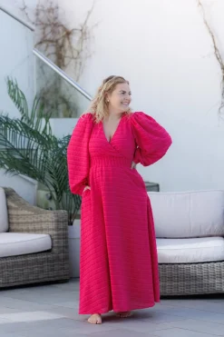 Belle Dots Maxikjole - Pink Peacock*Careless Sale