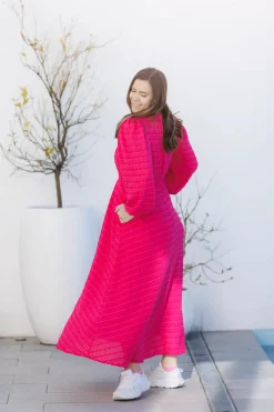 Belle Dots Maxikjole - Pink Peacock*Careless Sale