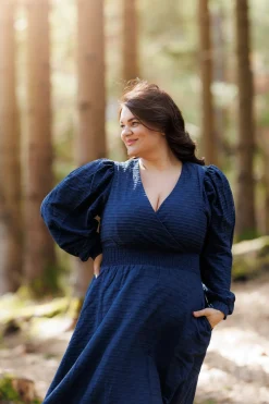 Belle Kjole - Marineblå*Careless Discount