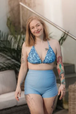 Cuba Ruffles bikinitopp - Lyseblå - Buttercups*Careless Fashion