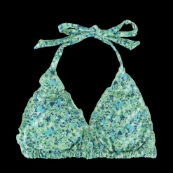 Cuba Ruffles bikinitopp - Pastellgrønn - Flower Paint*Careless Discount