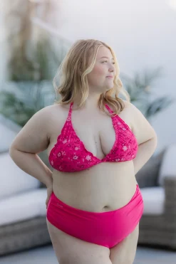 Cuba Ruffles bikinitopp - Rosa - Pansy*Careless New