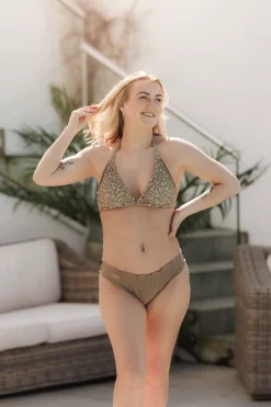 Cuba Ruffles bikinitopp - Mørk beige - Dalia*Careless Best