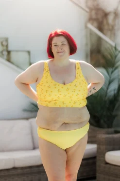 Mid Waist bikinitruse - Gul*Careless Discount