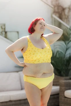 Mid Waist bikinitruse - Gul*Careless Discount