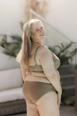 Mid Waist bikinitruse - Mørk beige*Careless Outlet