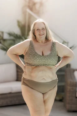 Mid Waist bikinitruse - Mørk beige*Careless Outlet