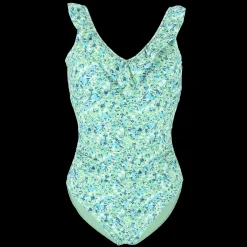 Milano Badedrakt - Pastellgrønn - Flower Paint*Careless Discount