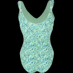 Milano Badedrakt - Pastellgrønn - Flower Paint*Careless Discount