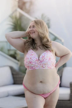 Roma bikinitopp - Lyserosa - Flower Paint*Careless Hot